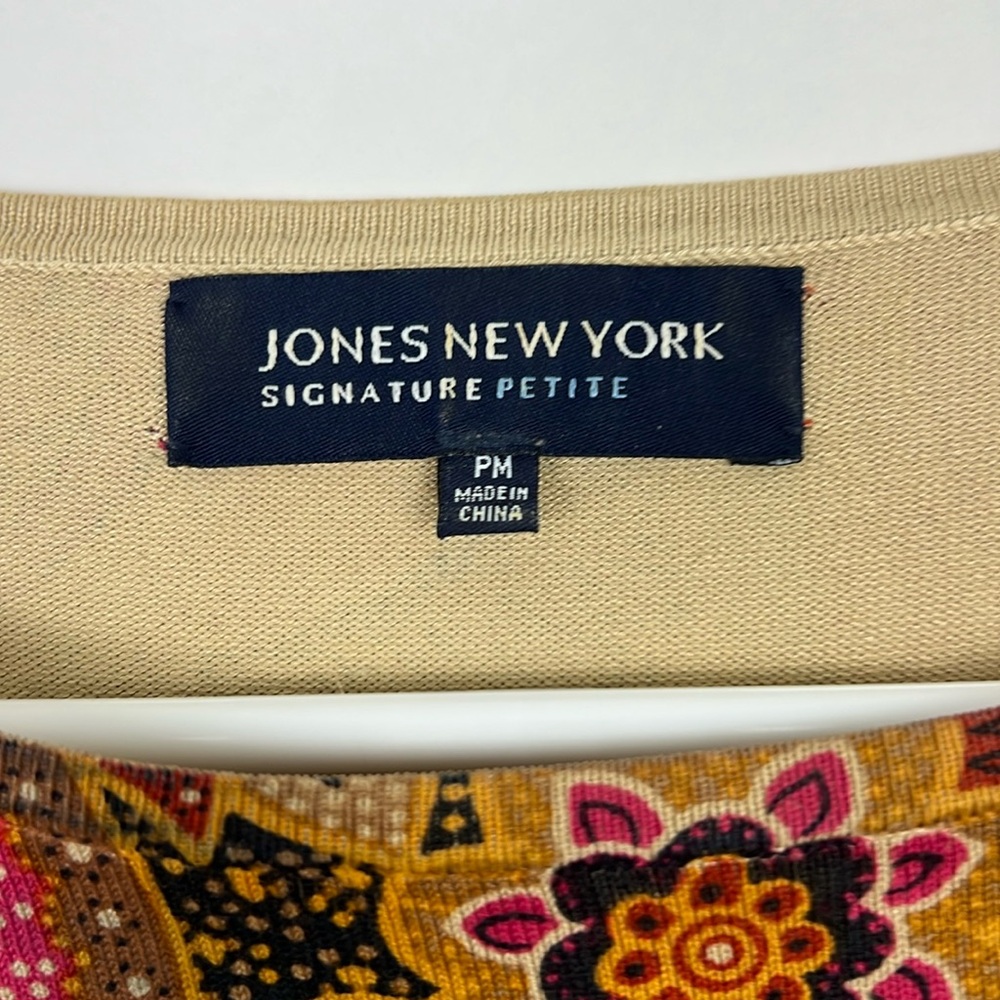 Jones New York Women's Paisley Top - Red and Gold PM - Picture 4 of 6
